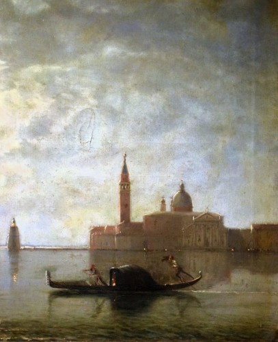 Venice, San Giorgio Maggiore by moonlight - Baron Deslanders E.A.  19th c. - 